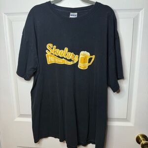 Gildan Black Steelers Drinking Team T-Shirt Size XXL GUC